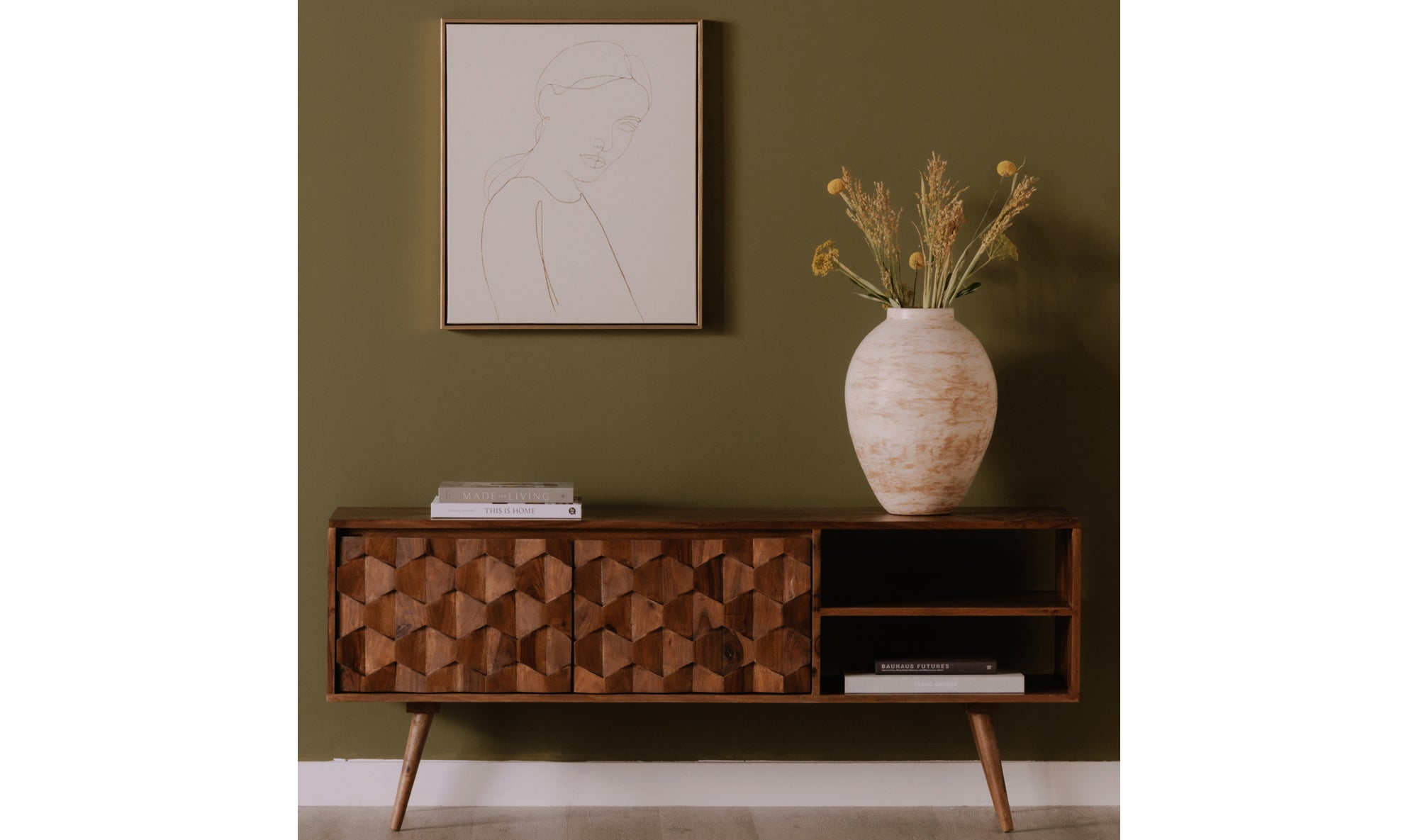 02 TV Cabinet Natural - Select Living Furniture - TV Stands - Moe's Home Collection - 02 TV Cabinet Natural -