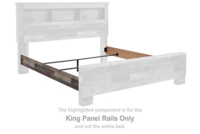 Derekson - Multi Gray - King Panel Rails