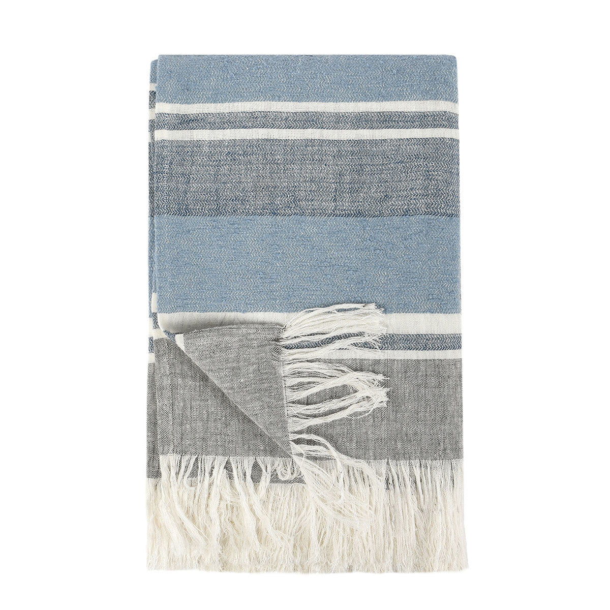 Lima - Throw - Capri Blue / Dark Gray