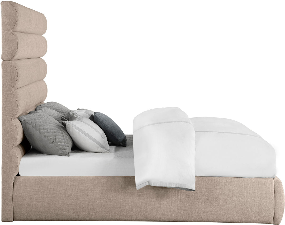 Adam - Linen Fabric Bed With 70.5" Headboard