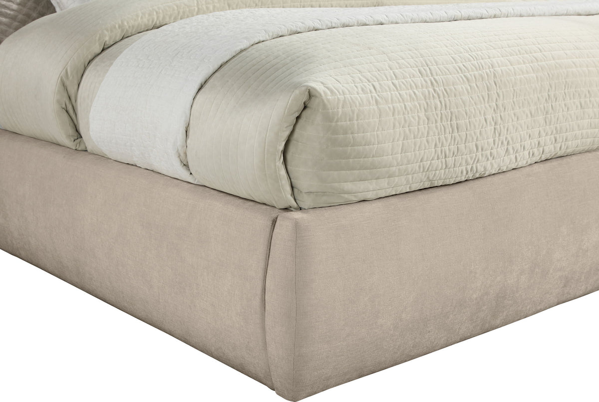 Adam - Chenille Fabric Bed With 89" Headboard