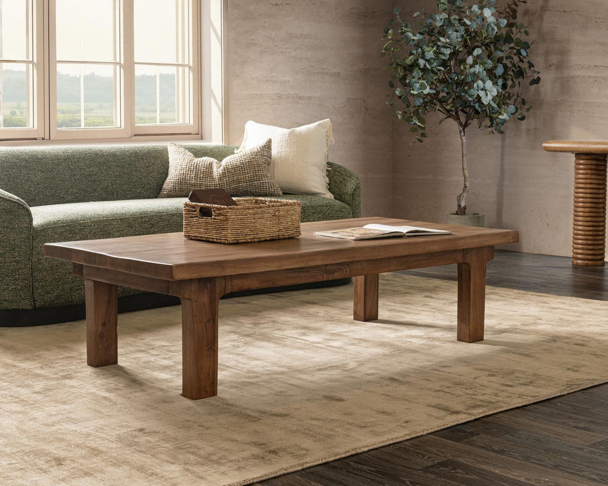 Carmel - Reclaimed Wood Rectangle Coffee Table - Earthy Terra