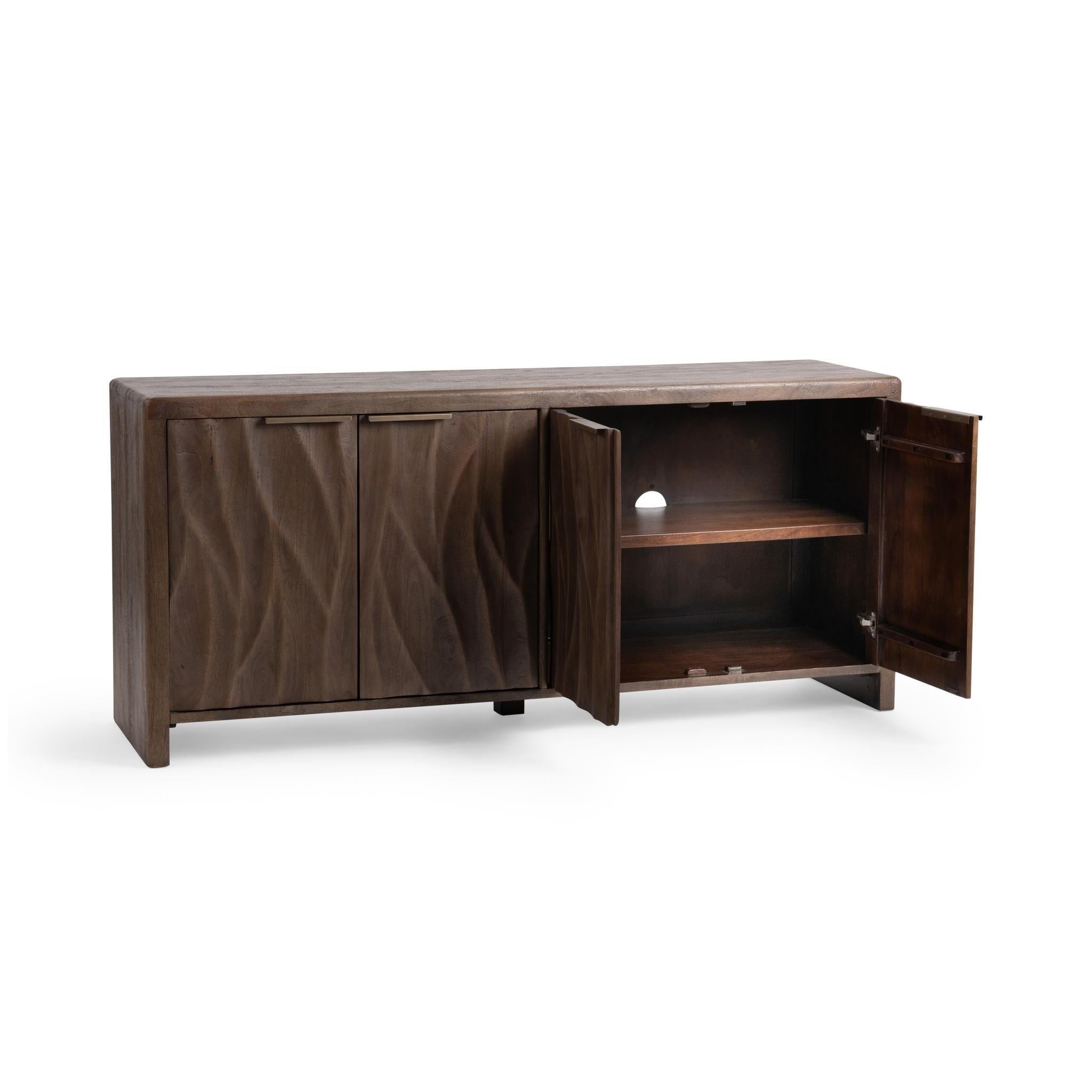 Braxton - 4 Door Cabinet - Tundra Brown