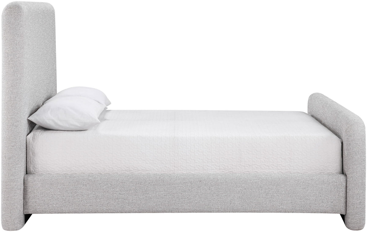 Fira - Linen Textured Fabric Upholstered Bed
