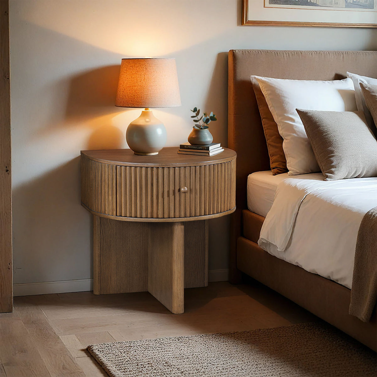 Cortland - Acacia Veneer And Solid Wood Night Stand