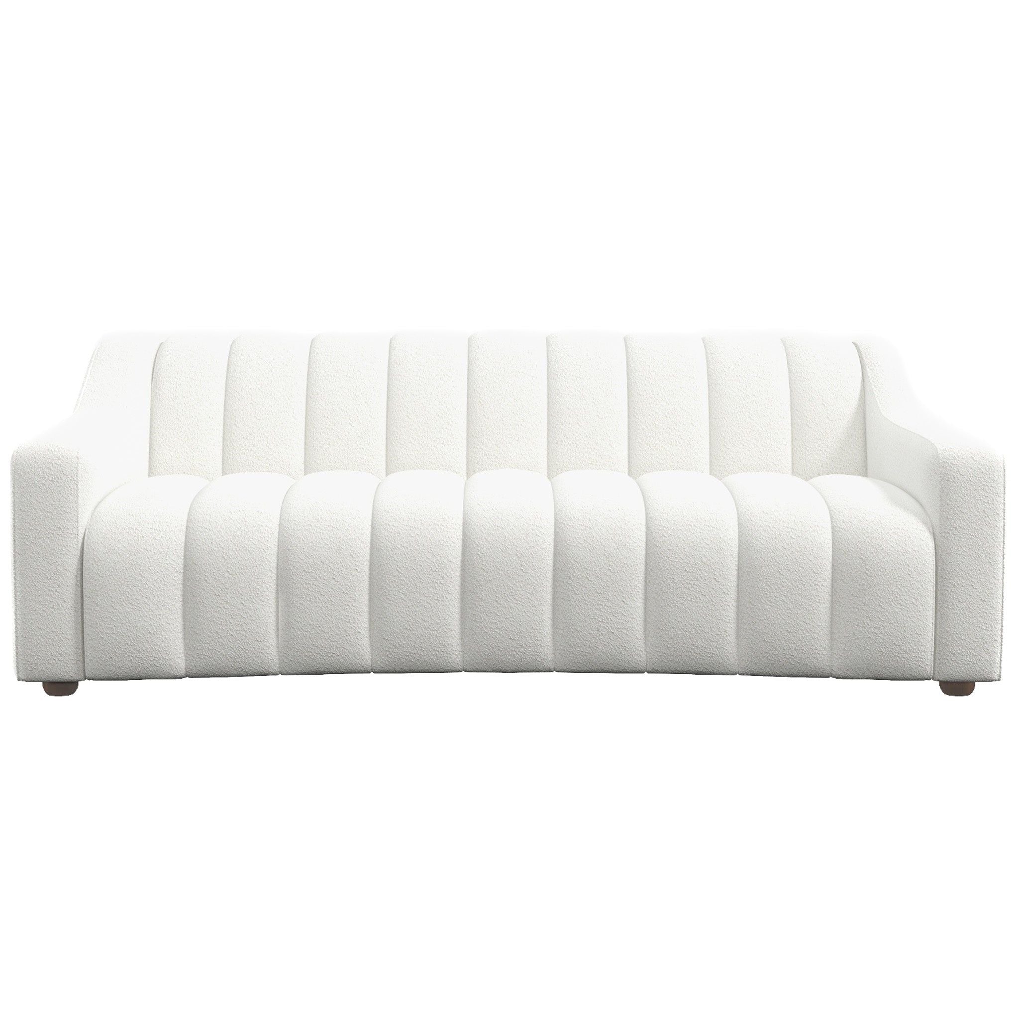 Marcus - Luxury Tight Back Boucle Couch - Cream / Creamy White / Ivory