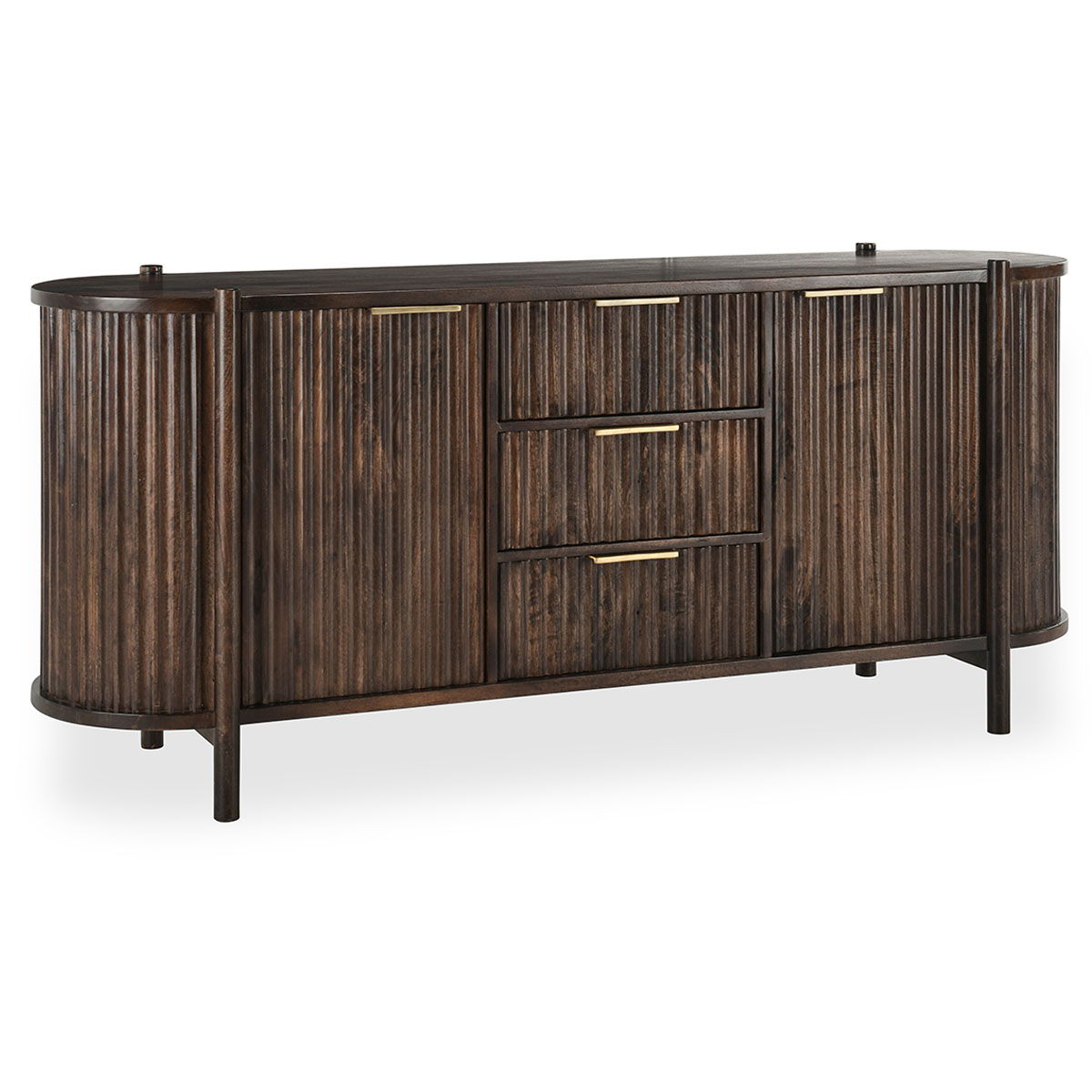 Redford - 2 Door 3 Drawer Buffet - Bark Brown