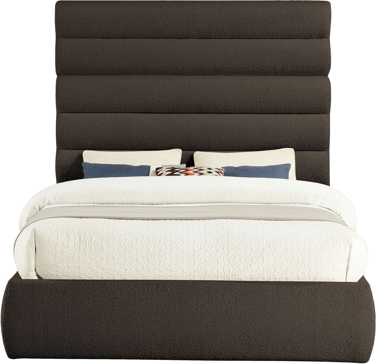 Adam - Boucle Fabric Bed With 70.5" Headboard