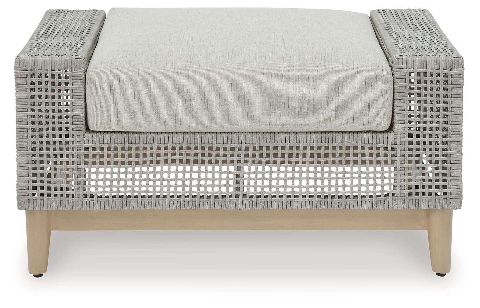 Seton Creek - Ottoman With Cushion - Gray