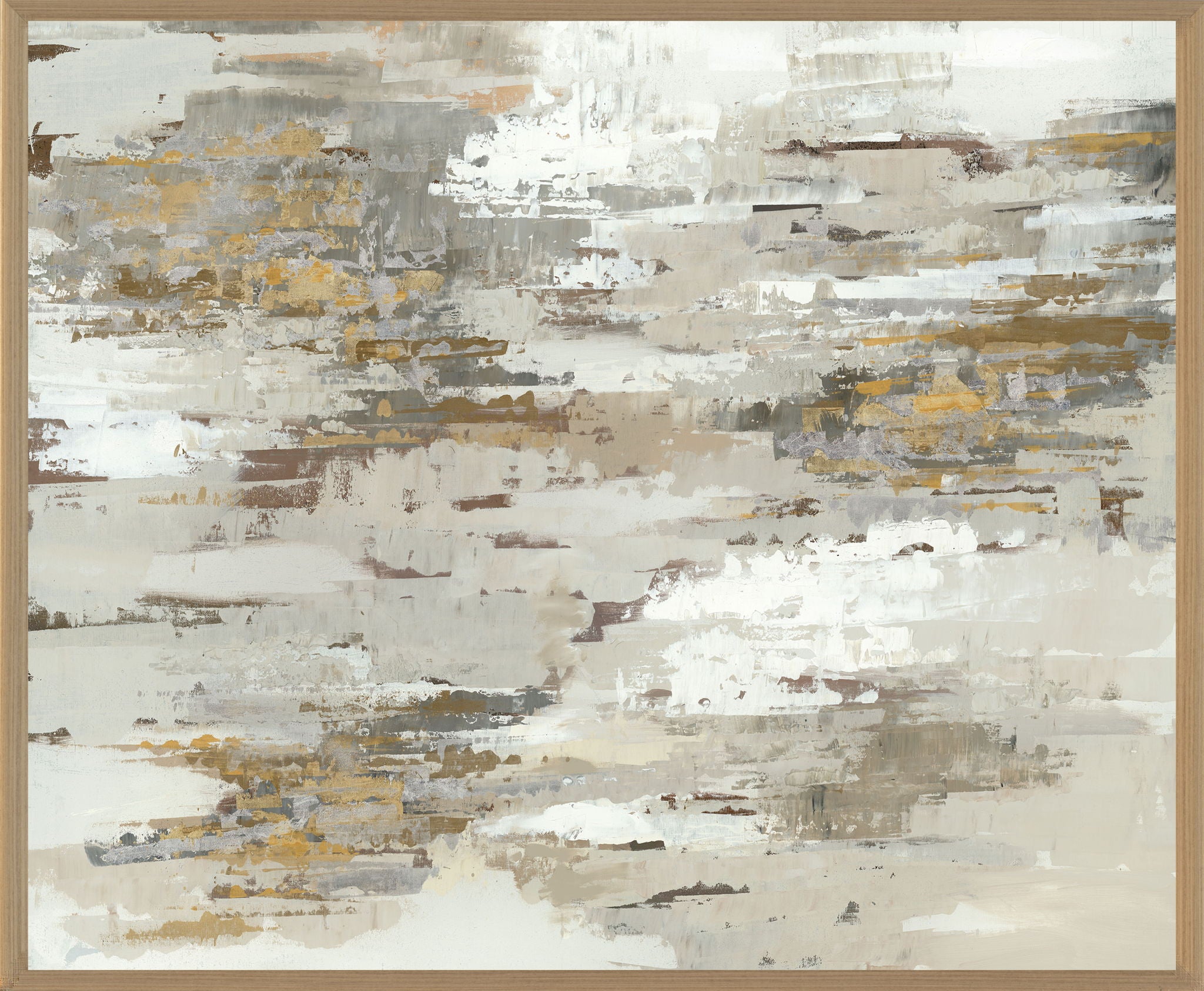 Glow - 48" x 72" River Painting By Buddy Whitlock - Gold