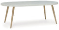 Seton Creek - Oval Dining Table With Umb Opt - White