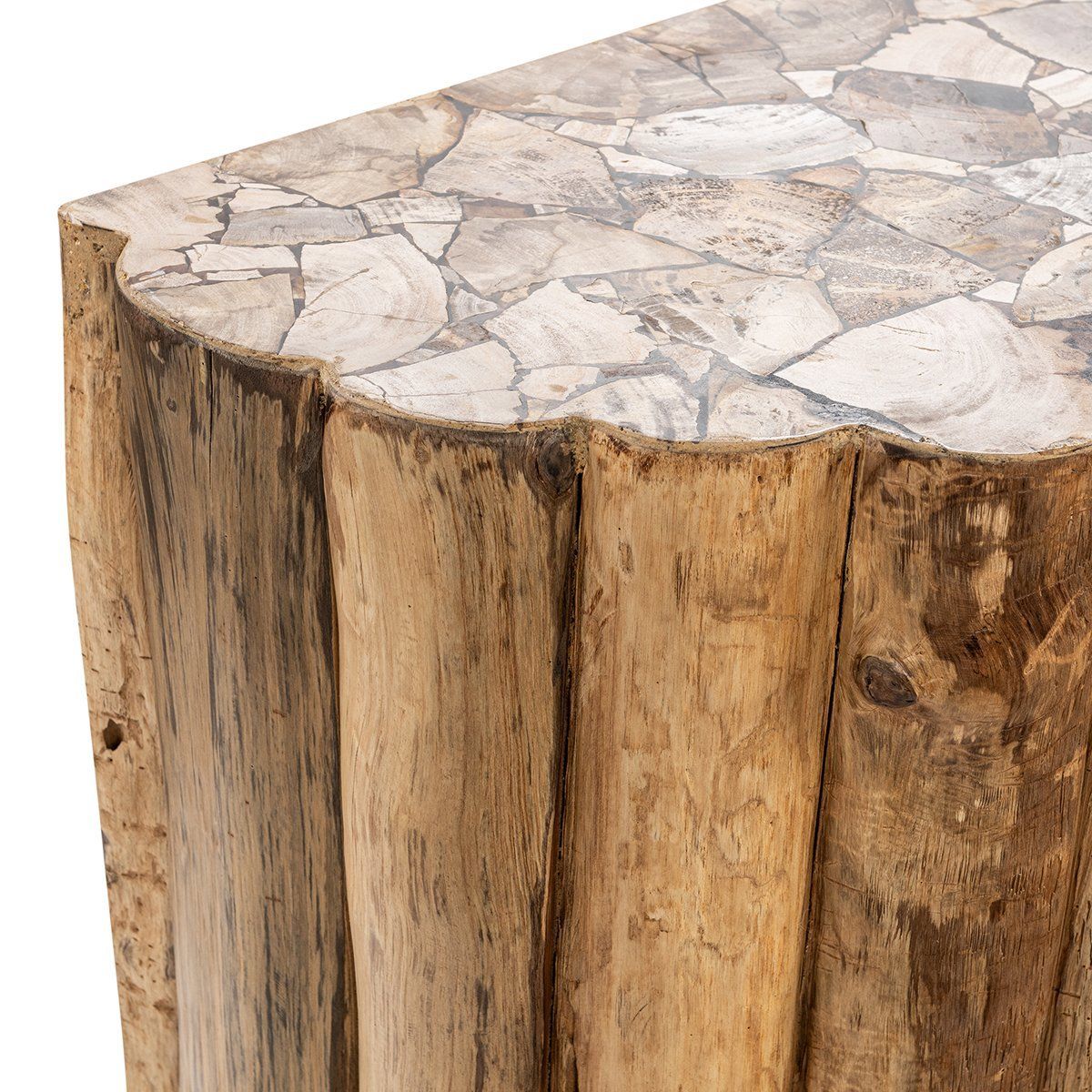 Norwest Petrified - Wood Console Table - Natural