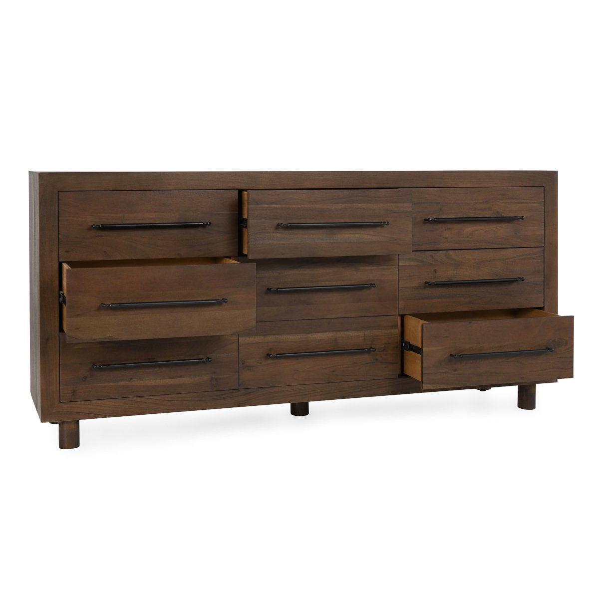 Jaxon - 9 Drawer Dresser - Harvest Brown