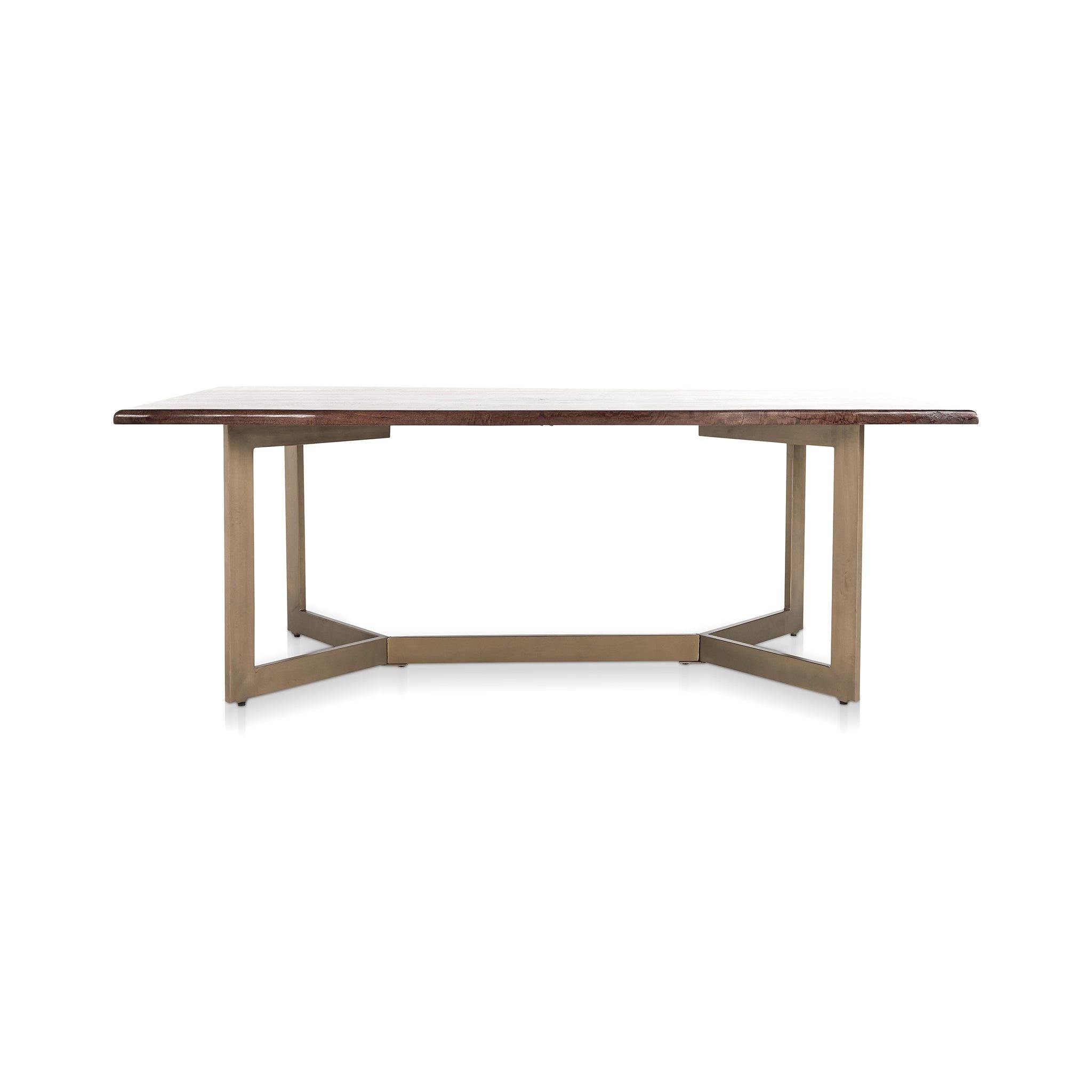 Kade - Dining Table - Dark Brown / Gold
