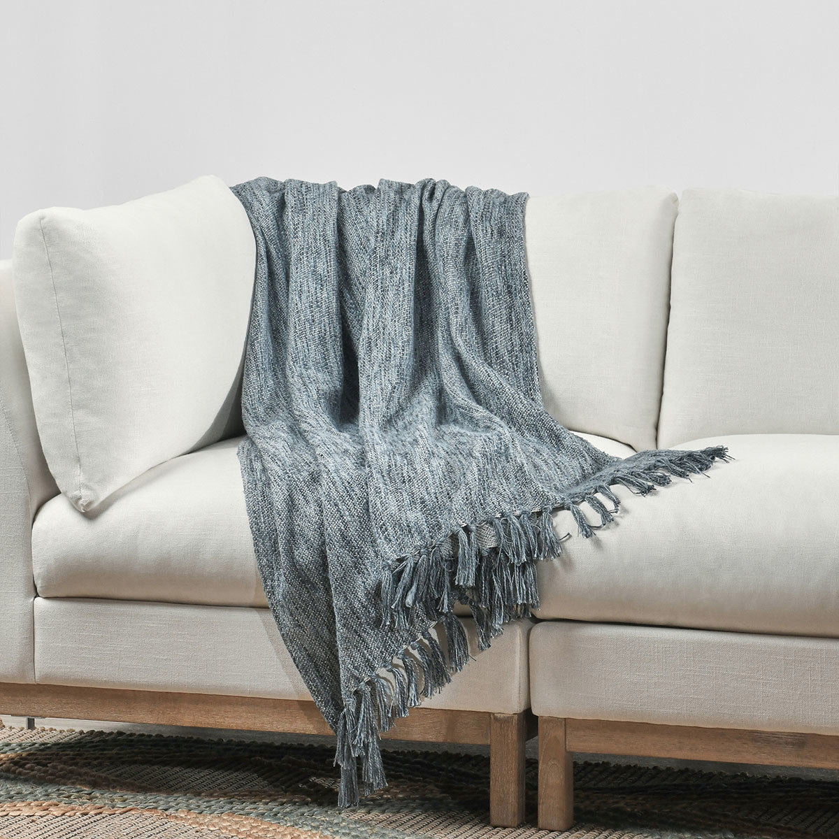 Throws - TC Sharma Throw - Denim Blue