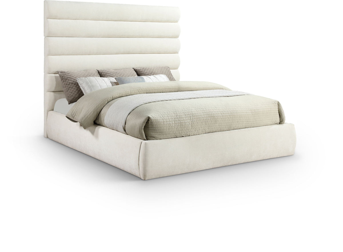 Adam - Chenille Fabric Bed With 70.5" Headboard