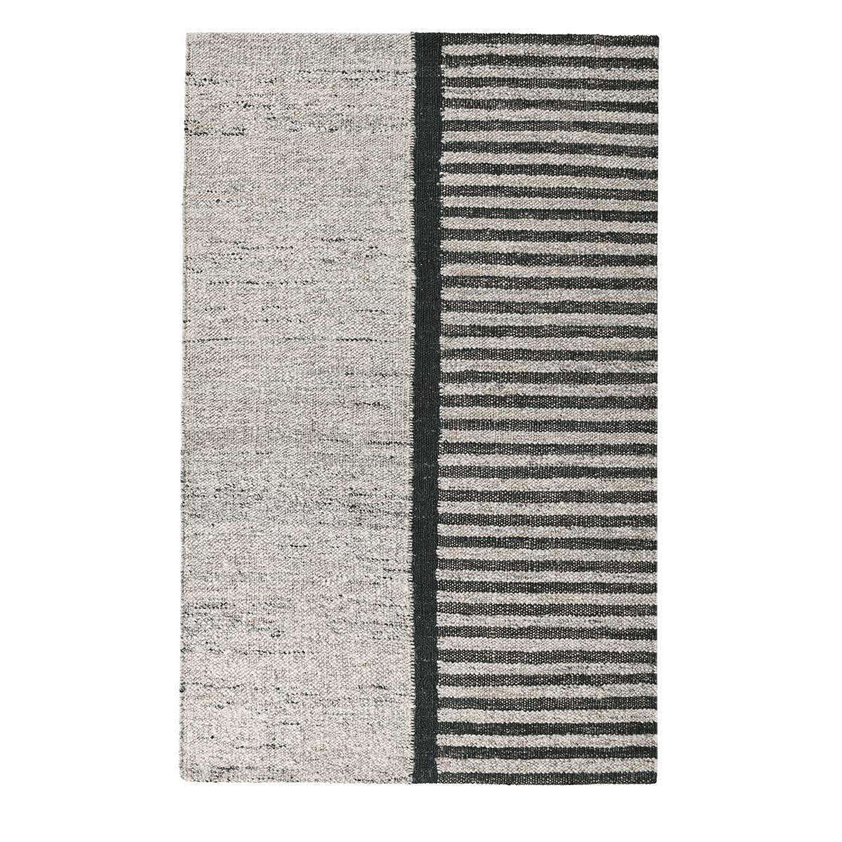 Kanso - 2.6' x 8' Kofu Stripe Rug - Natural/Black