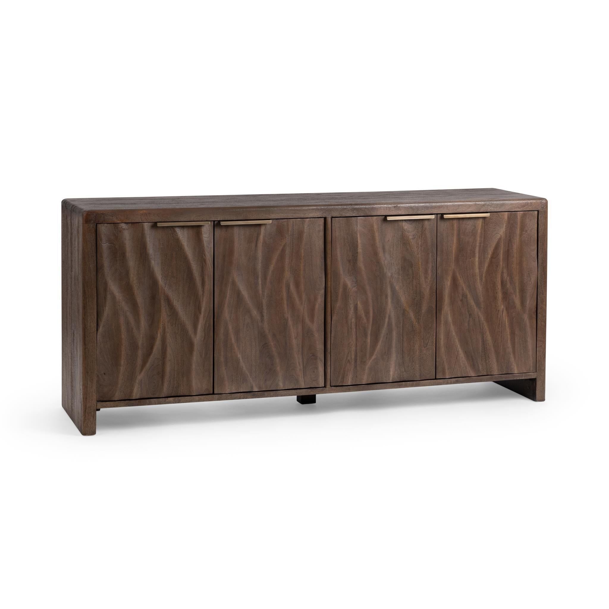 Braxton - 4 Door Cabinet - Tundra Brown