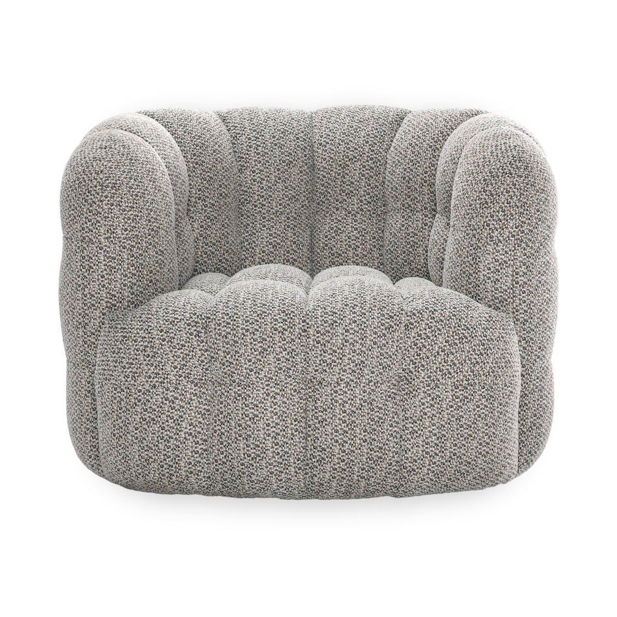 Walter - Upholstered Swivel Chair - Heathered Gray