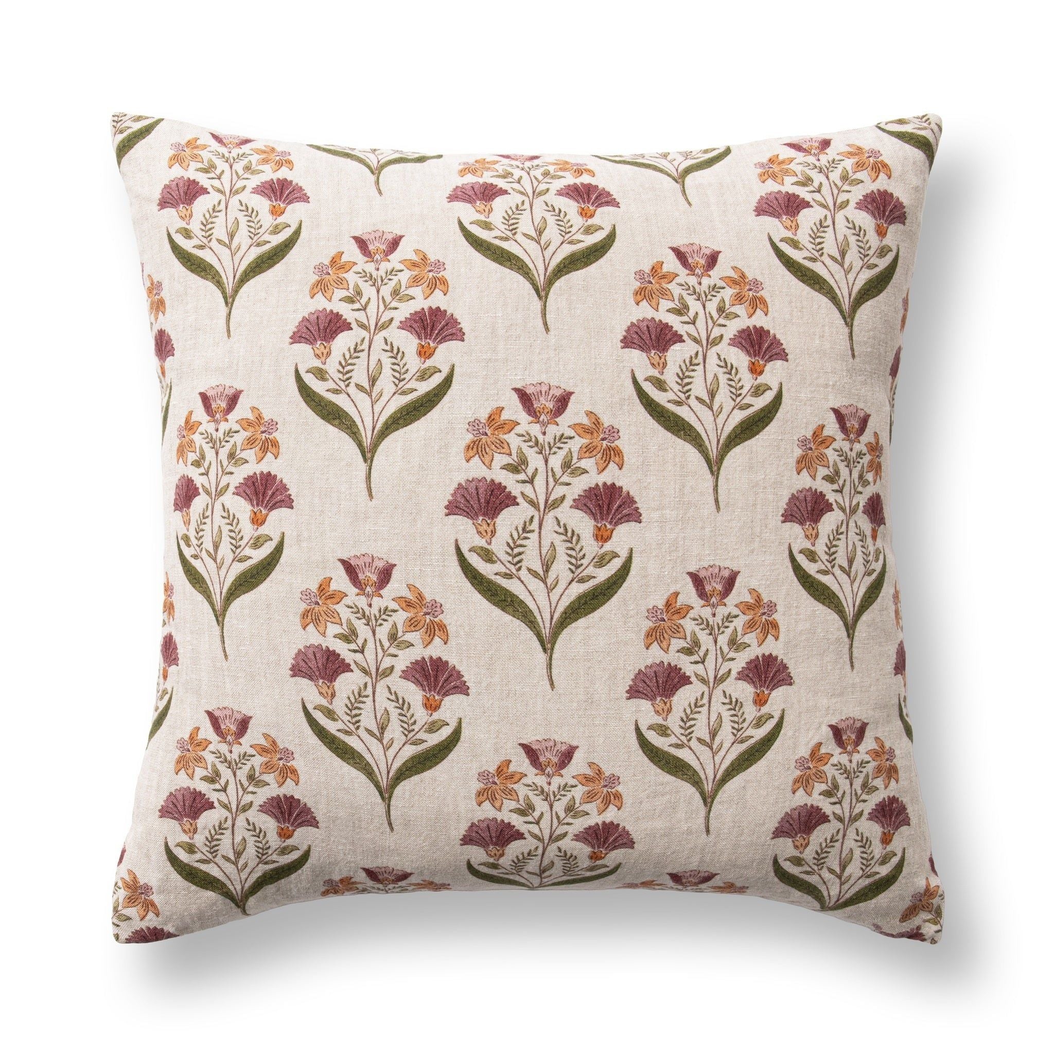 Transcendence - 22" x 22" Bluffs Pillow - Olive Green / Multi