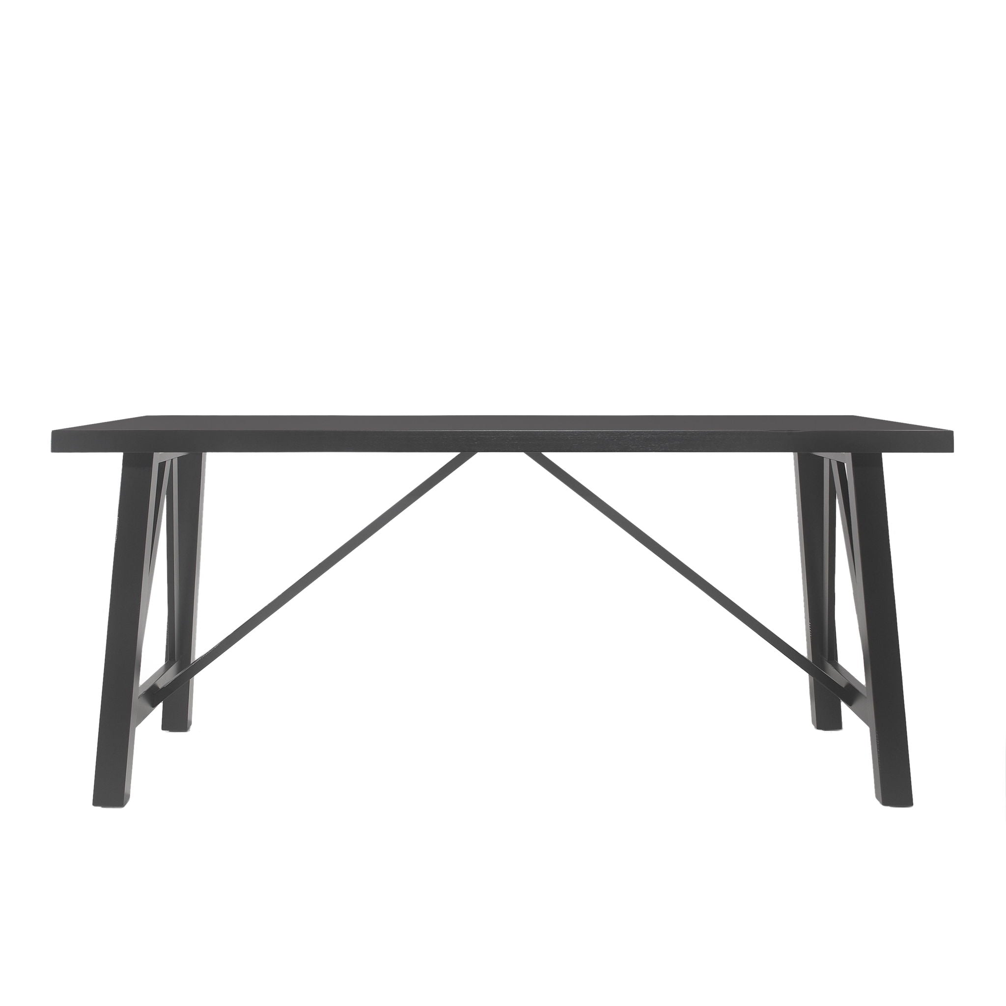 Farmhouse Style Dining Table With Wood Like Top