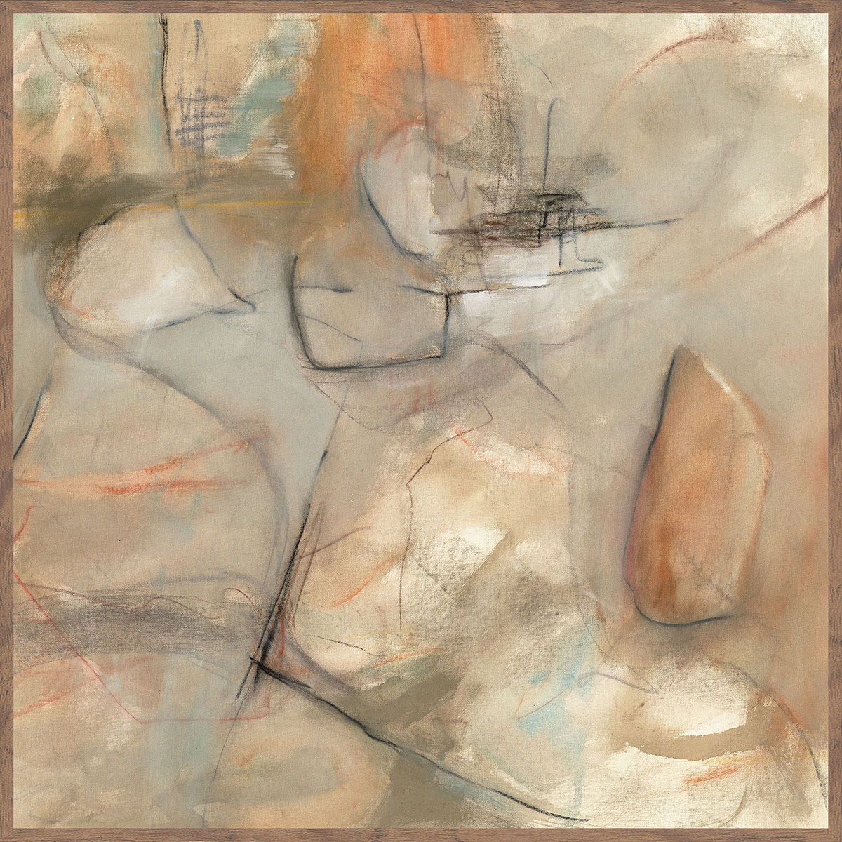 Ochre I - 48" x 48" Painting By Buddy Whitlock - Walnut