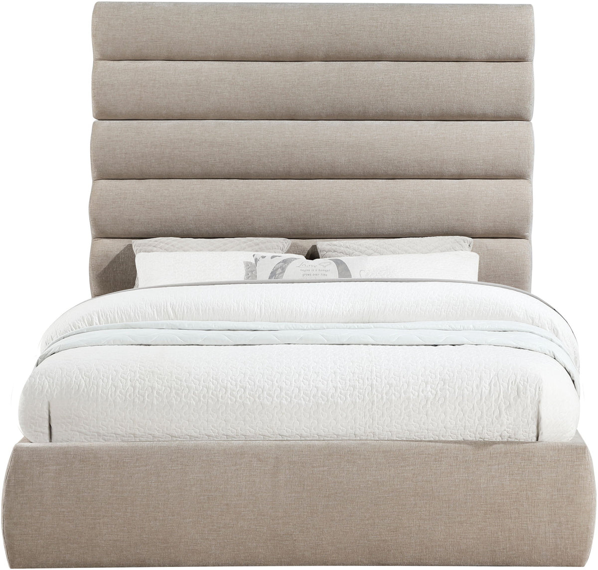 Adam - Chenille Fabric Bed With 70.5" Headboard