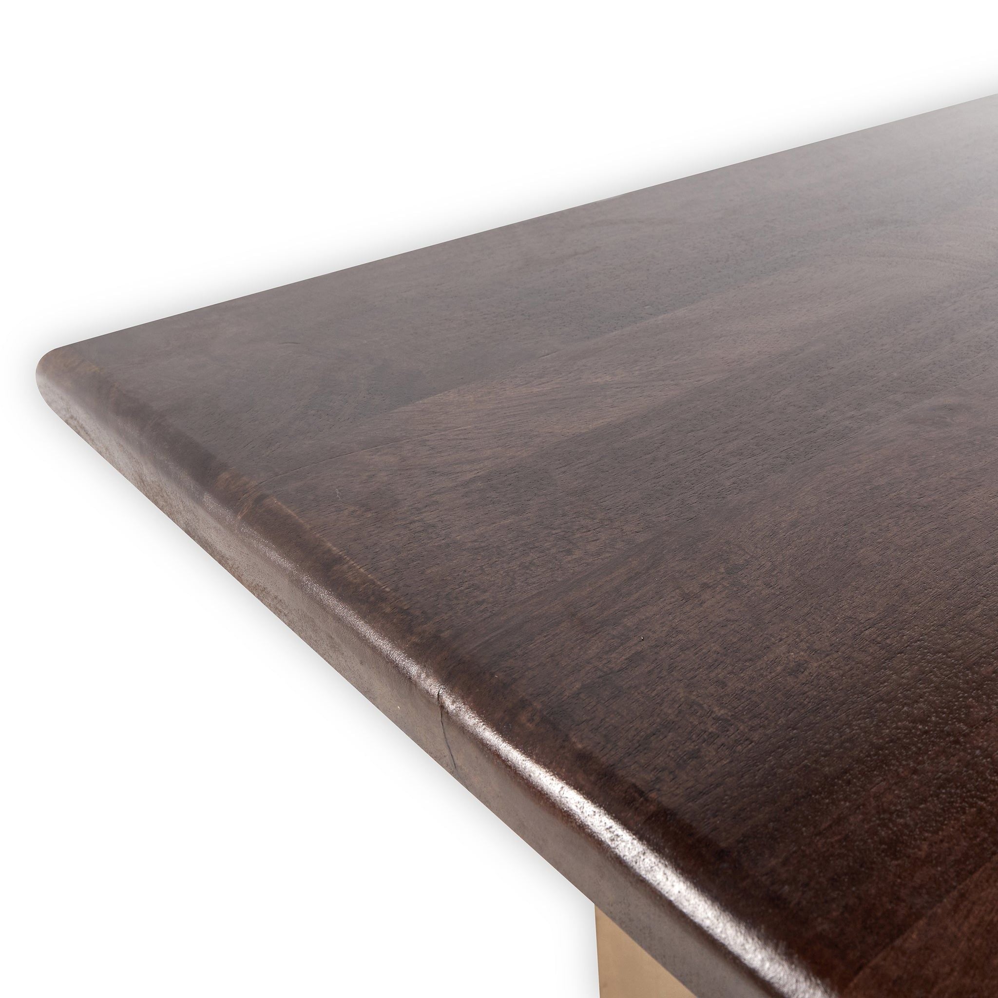Kade - Dining Table - Dark Brown / Gold