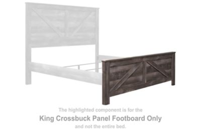 Wynnlow - Gray - King Crossbuck Panel Ftbd