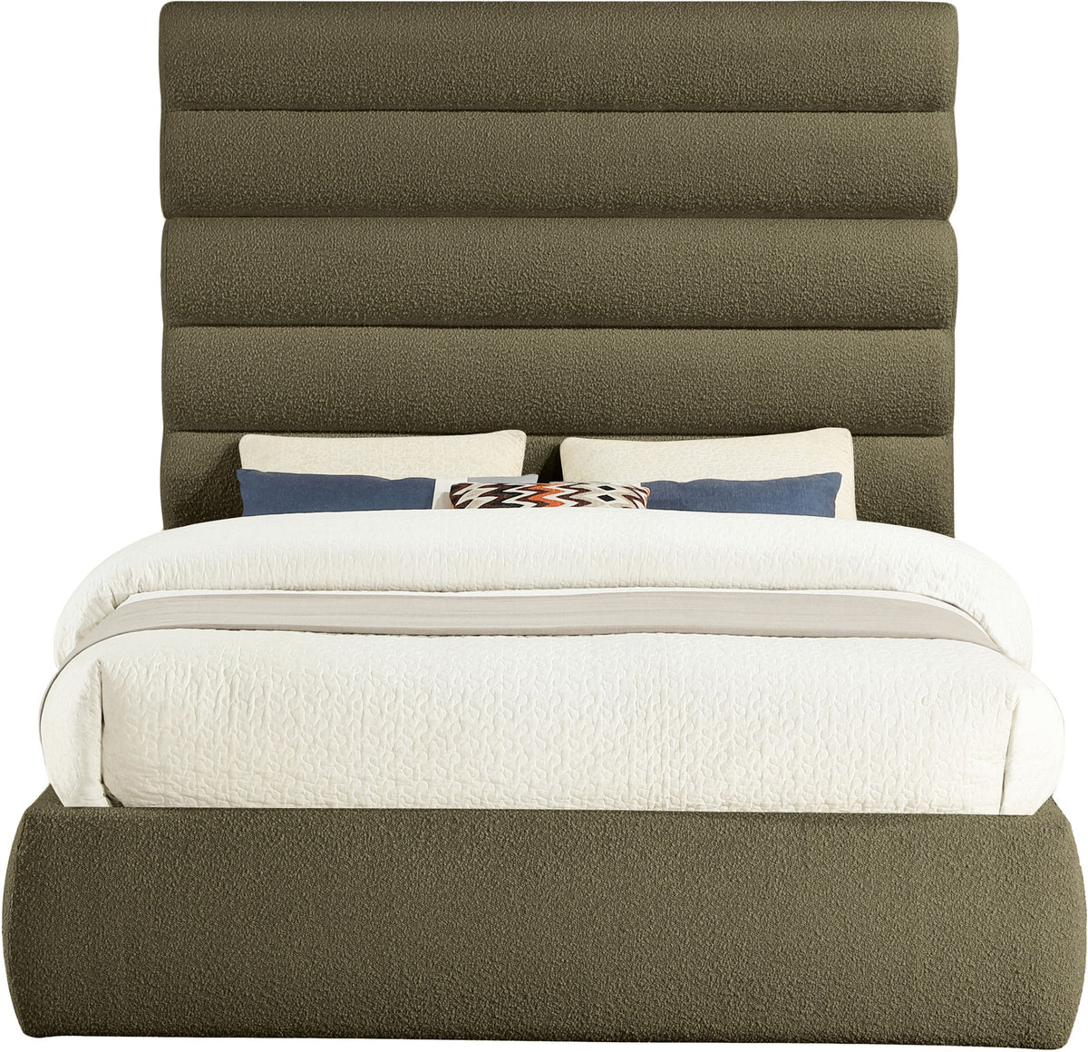Adam - Boucle Fabric Bed With 70.5" Headboard