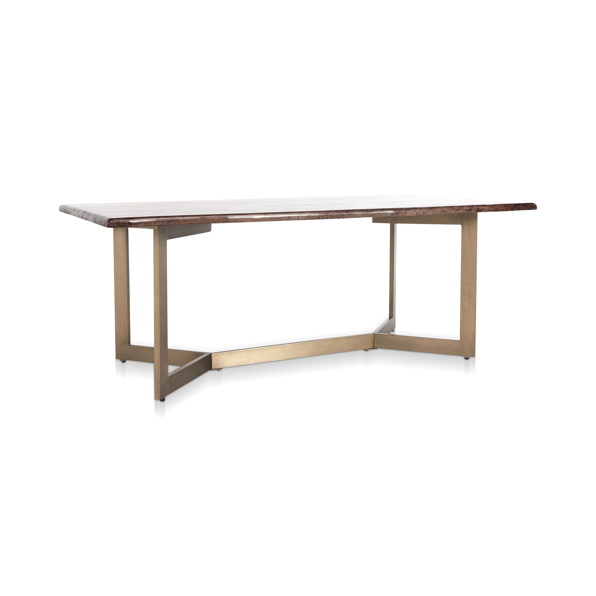 Kade - Dining Table - Dark Brown / Gold
