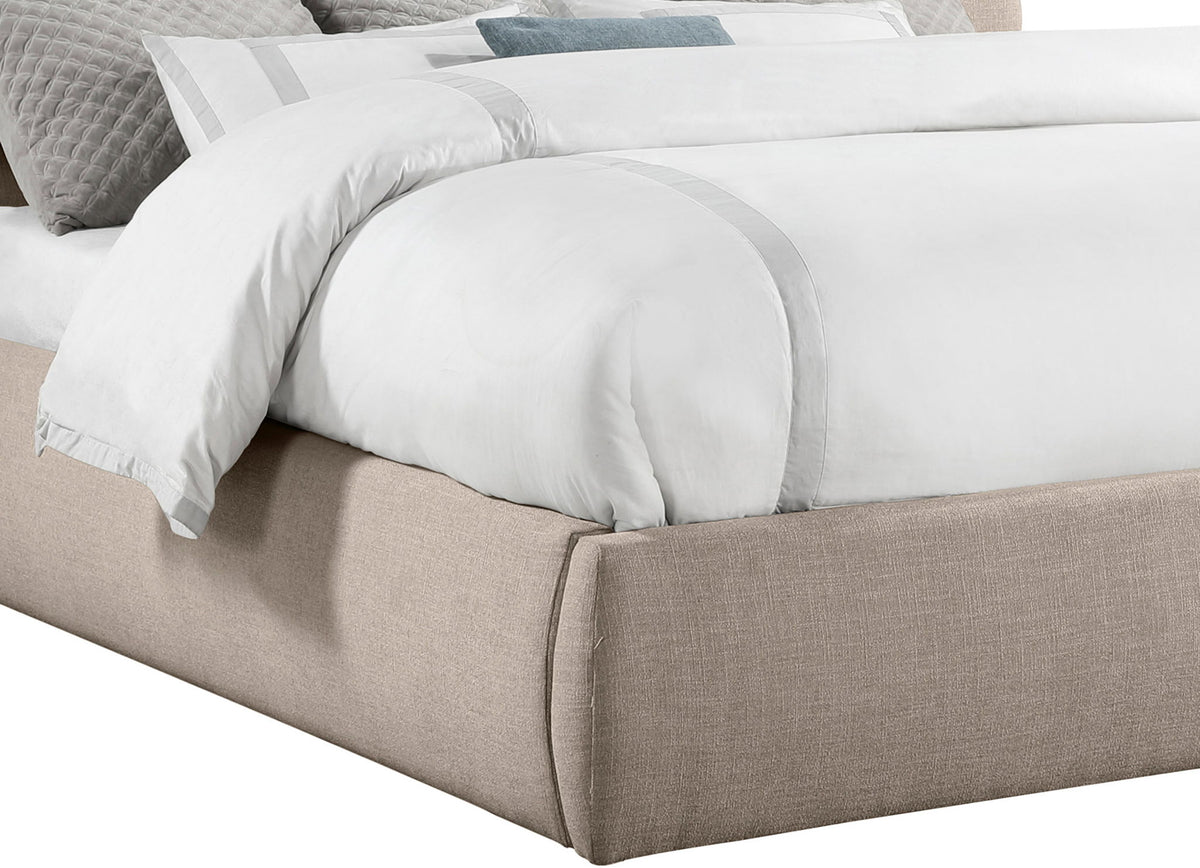 Adam - Linen Fabric Bed With 89" Headboard
