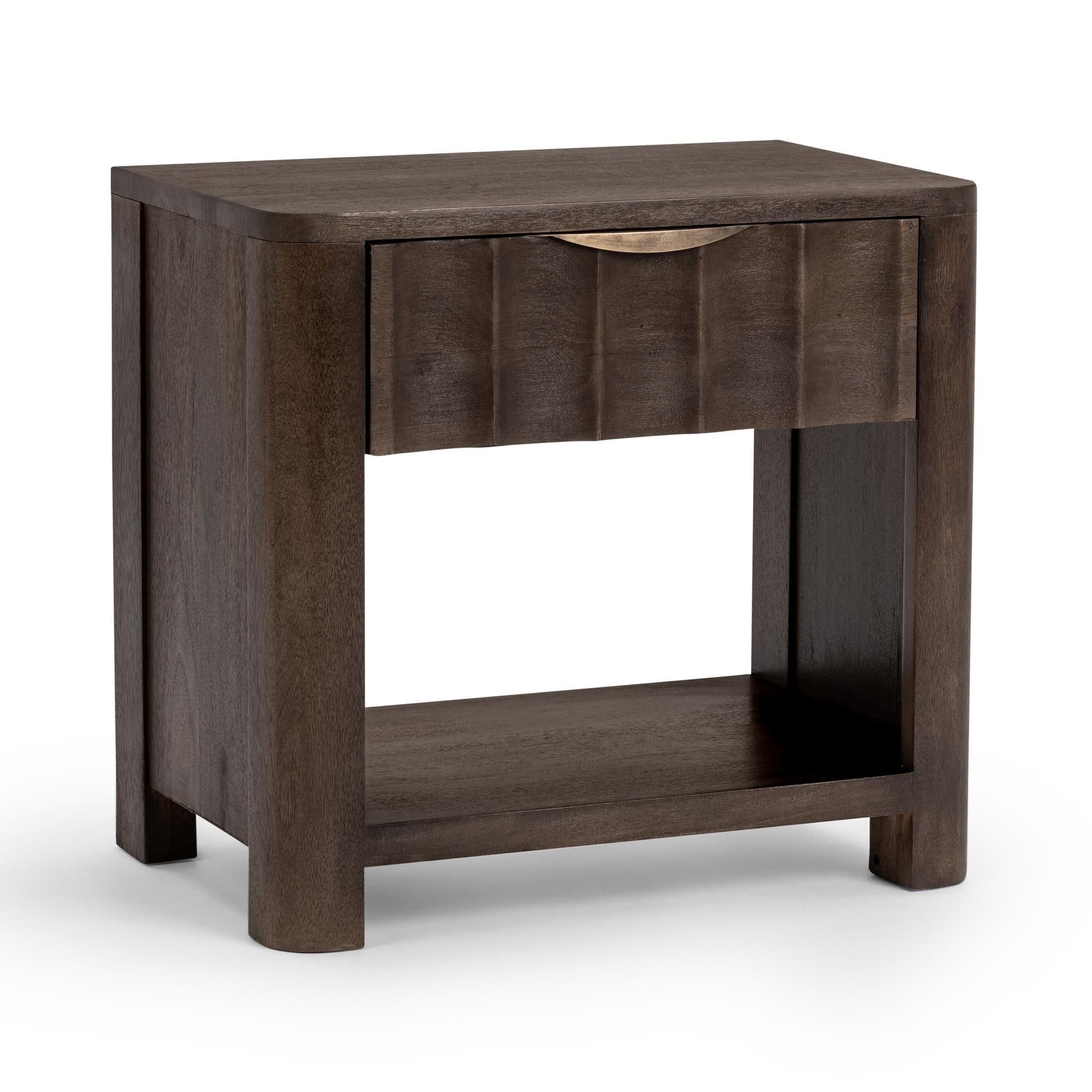 Baylee - 1 Drawer Nightstand - Cocoa Brown