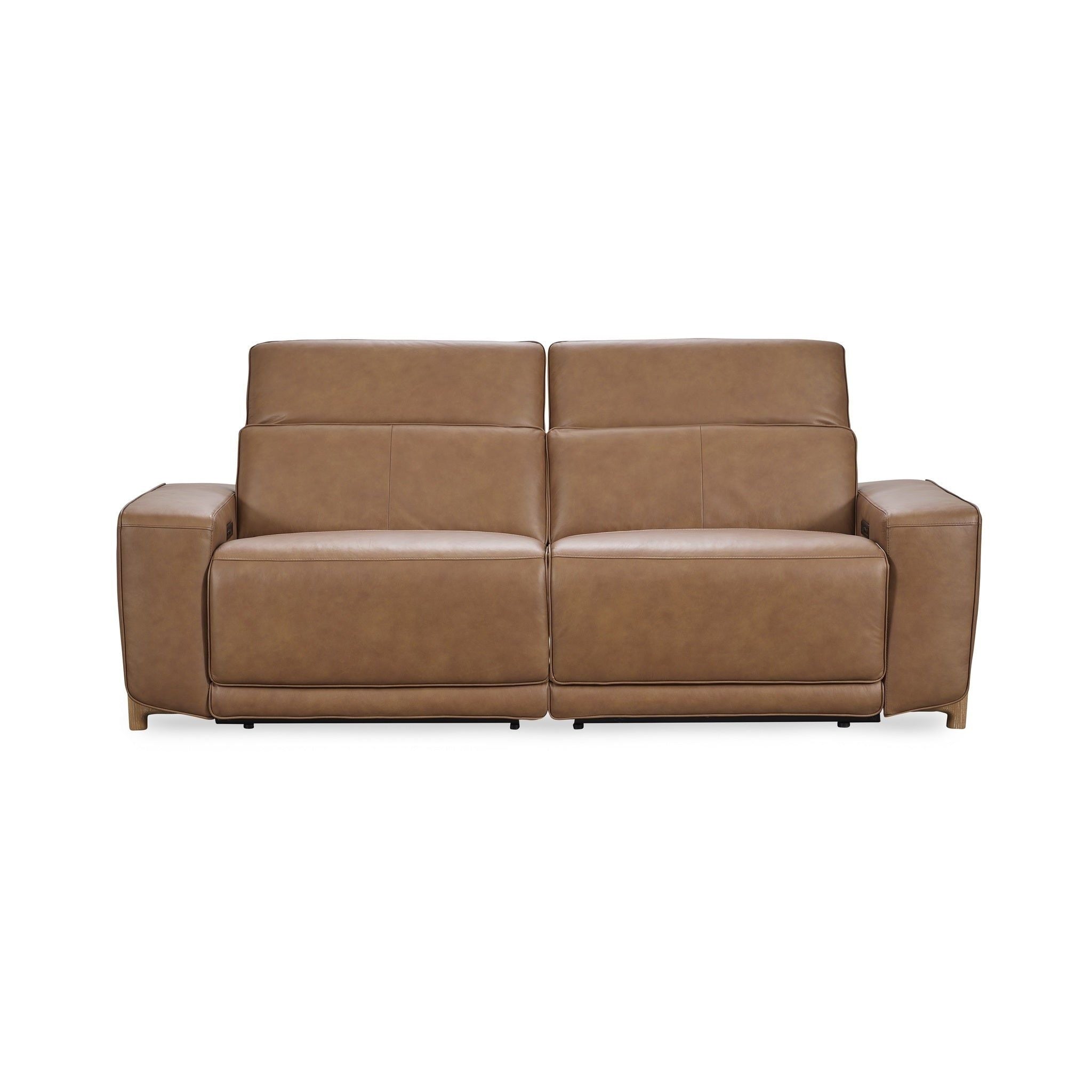 Kadon - Leather Power Recliner Sofa - Tan