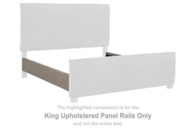 Krystanza - Slate - King Upholstered Panel Rails