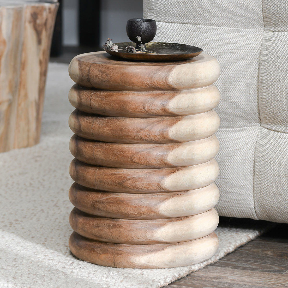 Gala - Round End Table - Natural