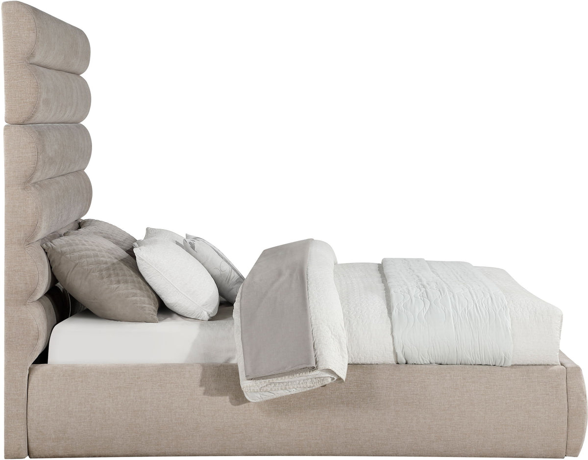Adam - Chenille Fabric Bed With 70.5" Headboard