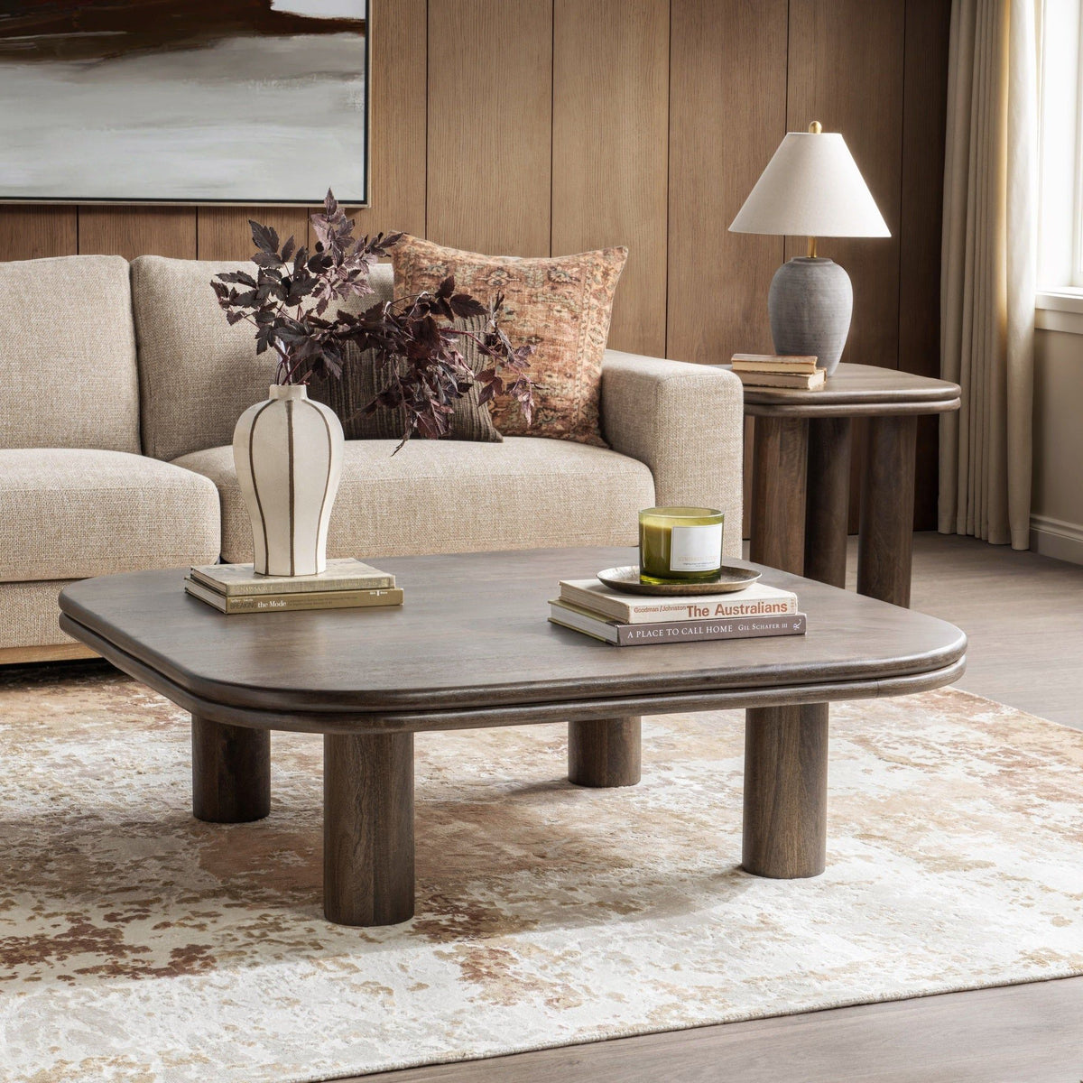 Miranda - Square Coffee Table - Cocoa Brown