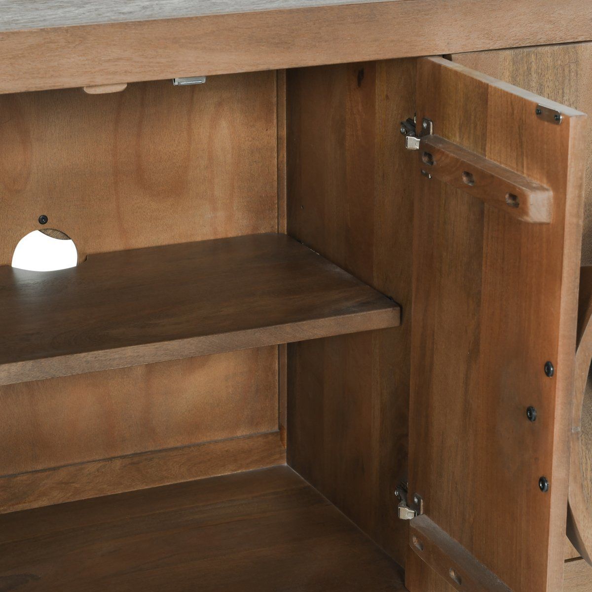 Vally - Wood 6 Door Buffet - Artisan Brown