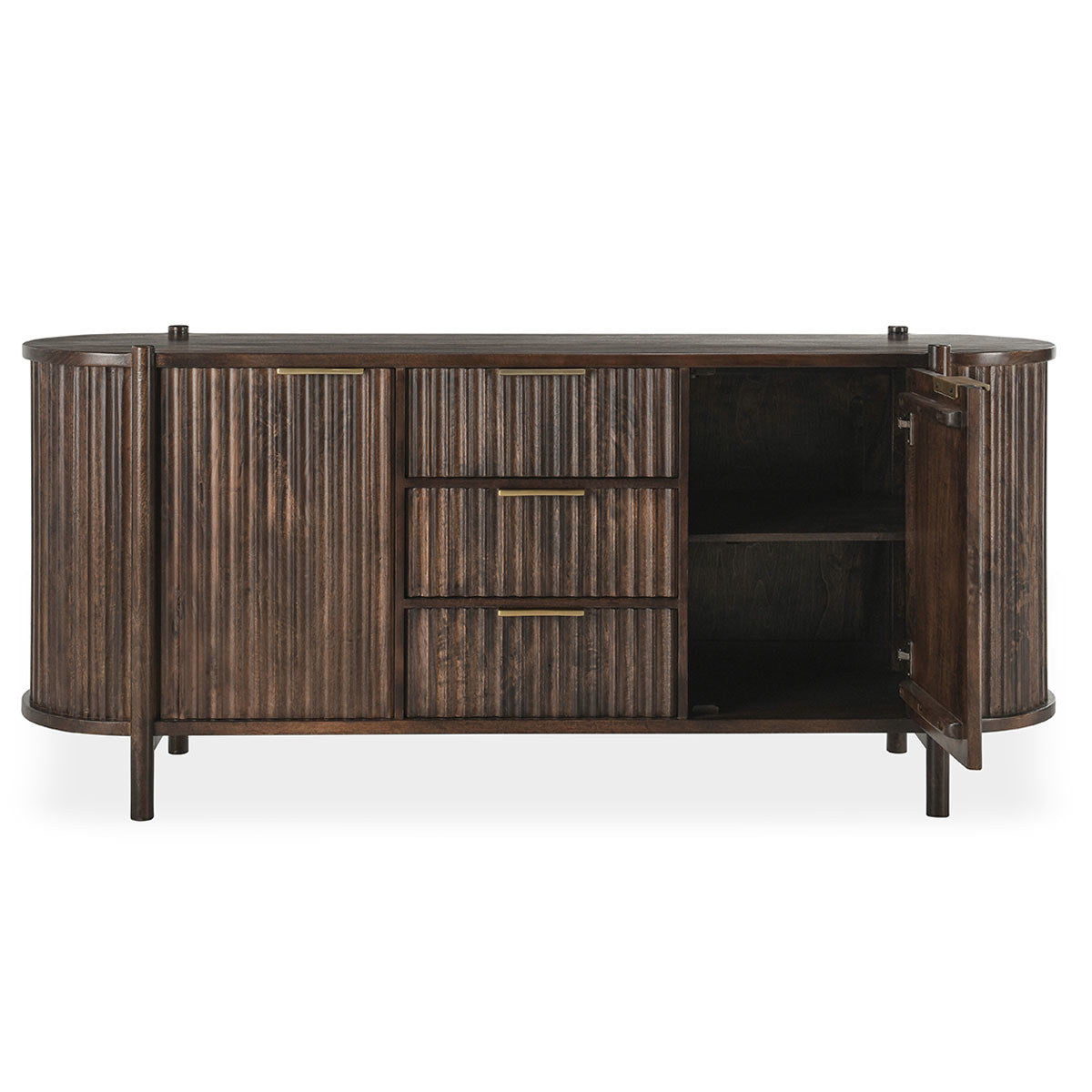 Redford - 2 Door 3 Drawer Buffet - Bark Brown