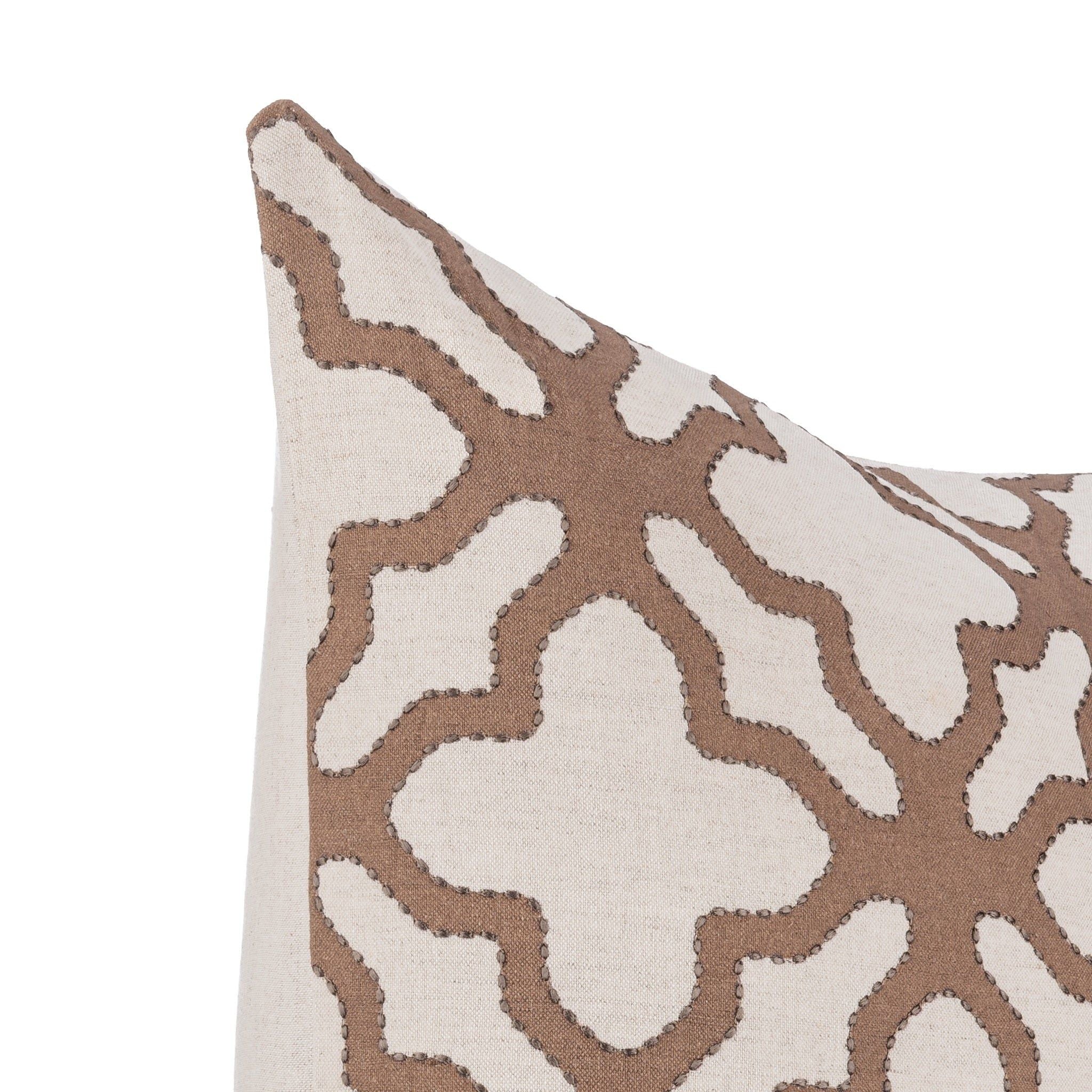 Lineage - Mullan 22" x 22"Pillow - Frothed Brown