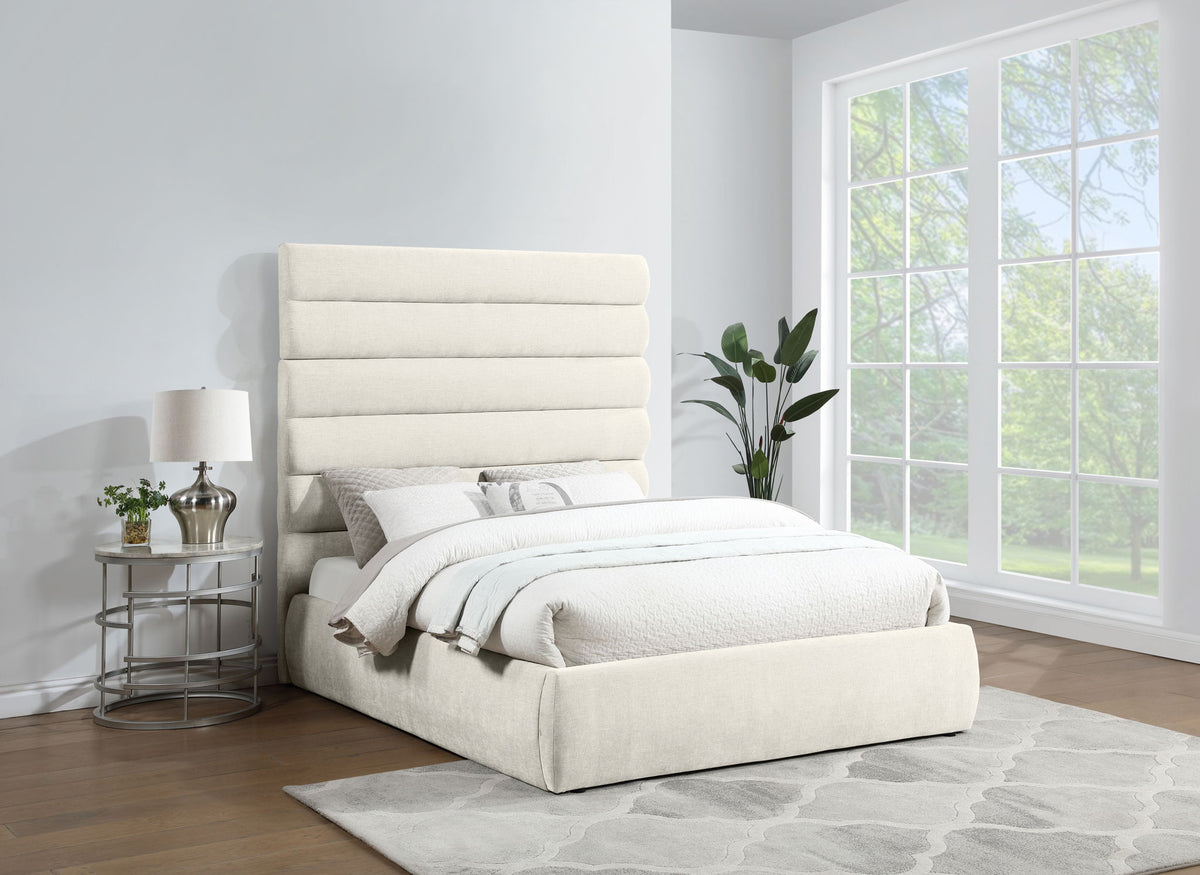 Adam - Chenille Fabric Bed With 70.5" Headboard