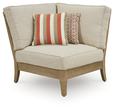 Clare View Beige Performance Fabric Outdoor Modular Sectional