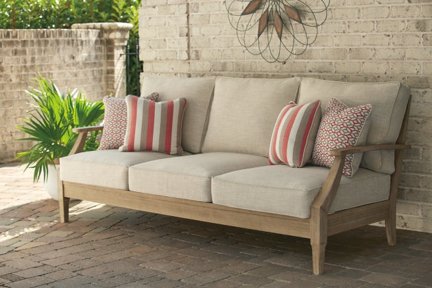 Clare View Beige Performance Fabric Outdoor Modular Sectional