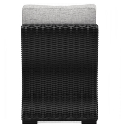 Beachcroft Black & Light Gray Modular Outdoor Sectional with Nuvella Performance Fabric