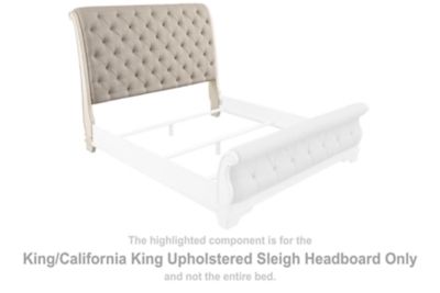 Realyn - White / Brown / Beige - King/Cal King UPH Sleigh HDBD