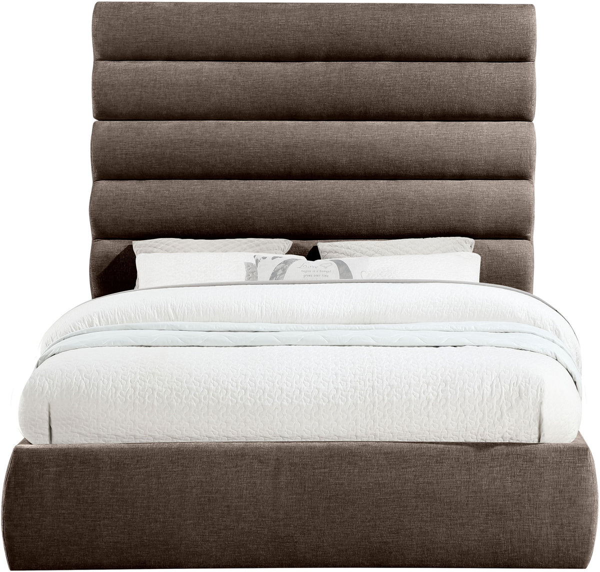 Adam - Chenille Fabric Bed With 70.5" Headboard
