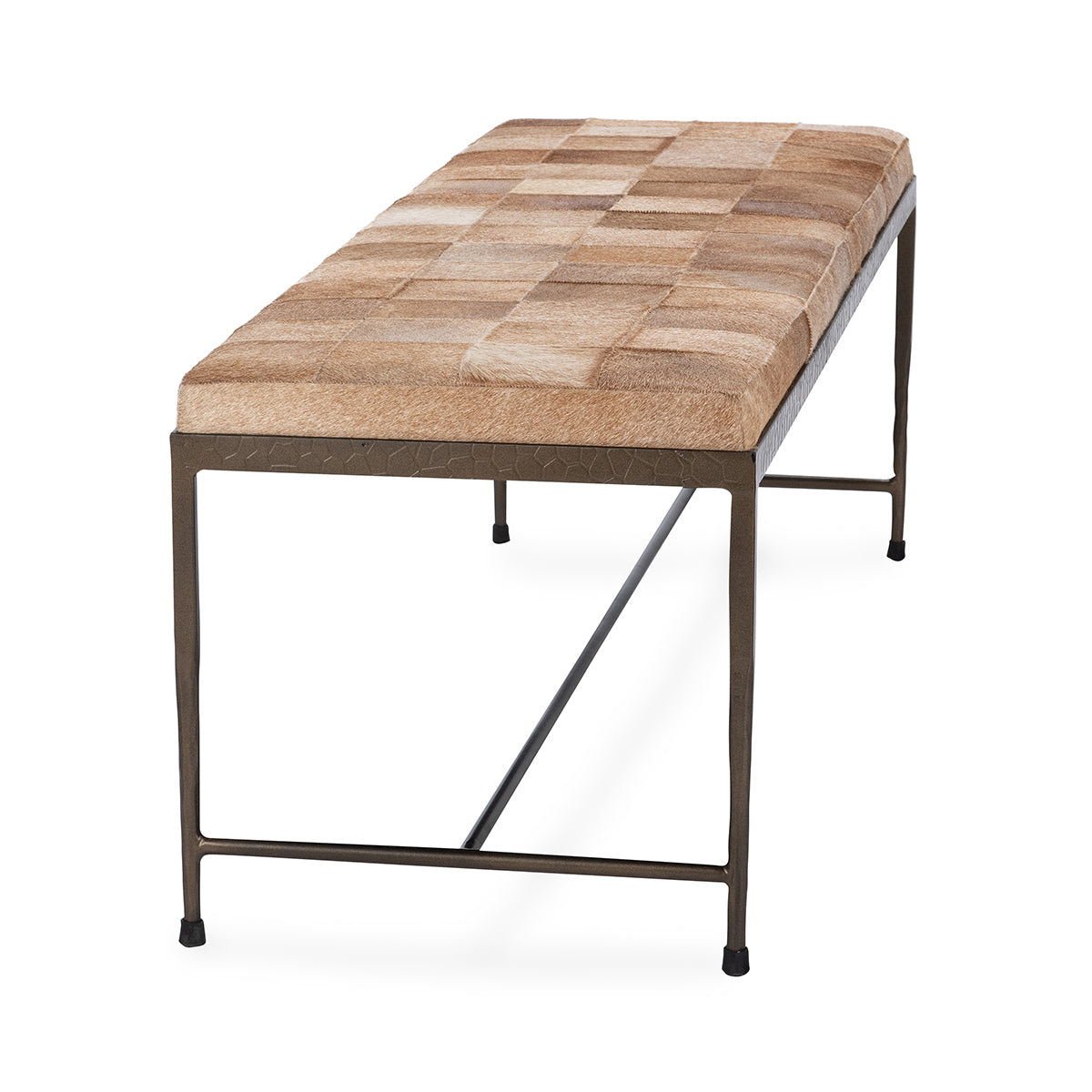 Achen - Hide 60" Bench - Select Living Furniture - Upholstered Benches - Classic Home - 53002074 - Blonde - Achen - Hide 60" Bench -
