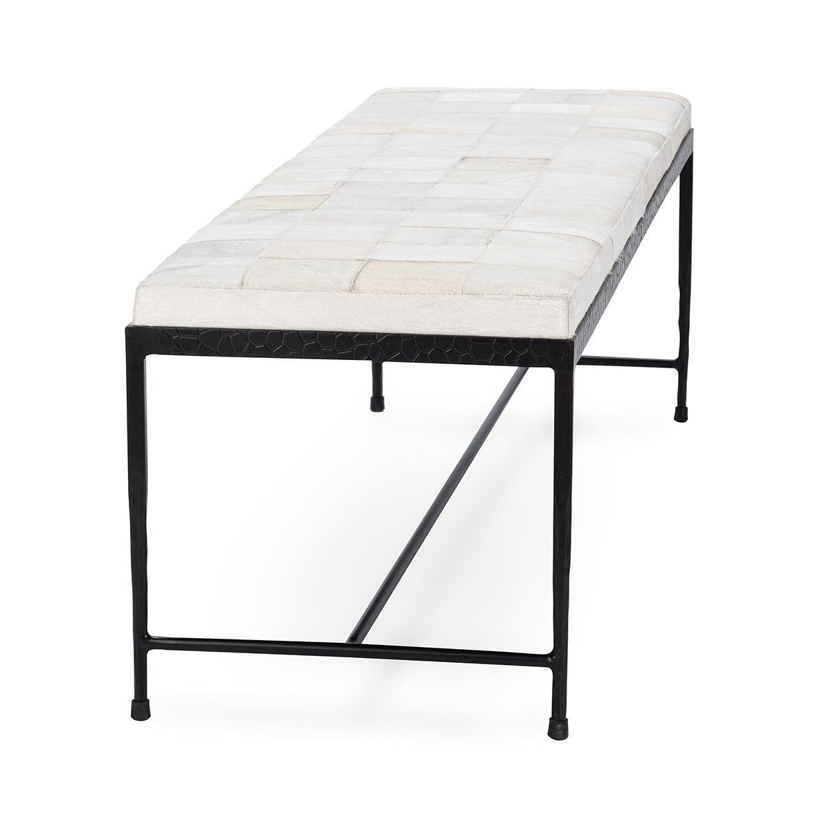 Achen - Hide 60" Bench - Select Living Furniture - Upholstered Benches - Classic Home - 53002074 - Blonde - Achen - Hide 60" Bench -
