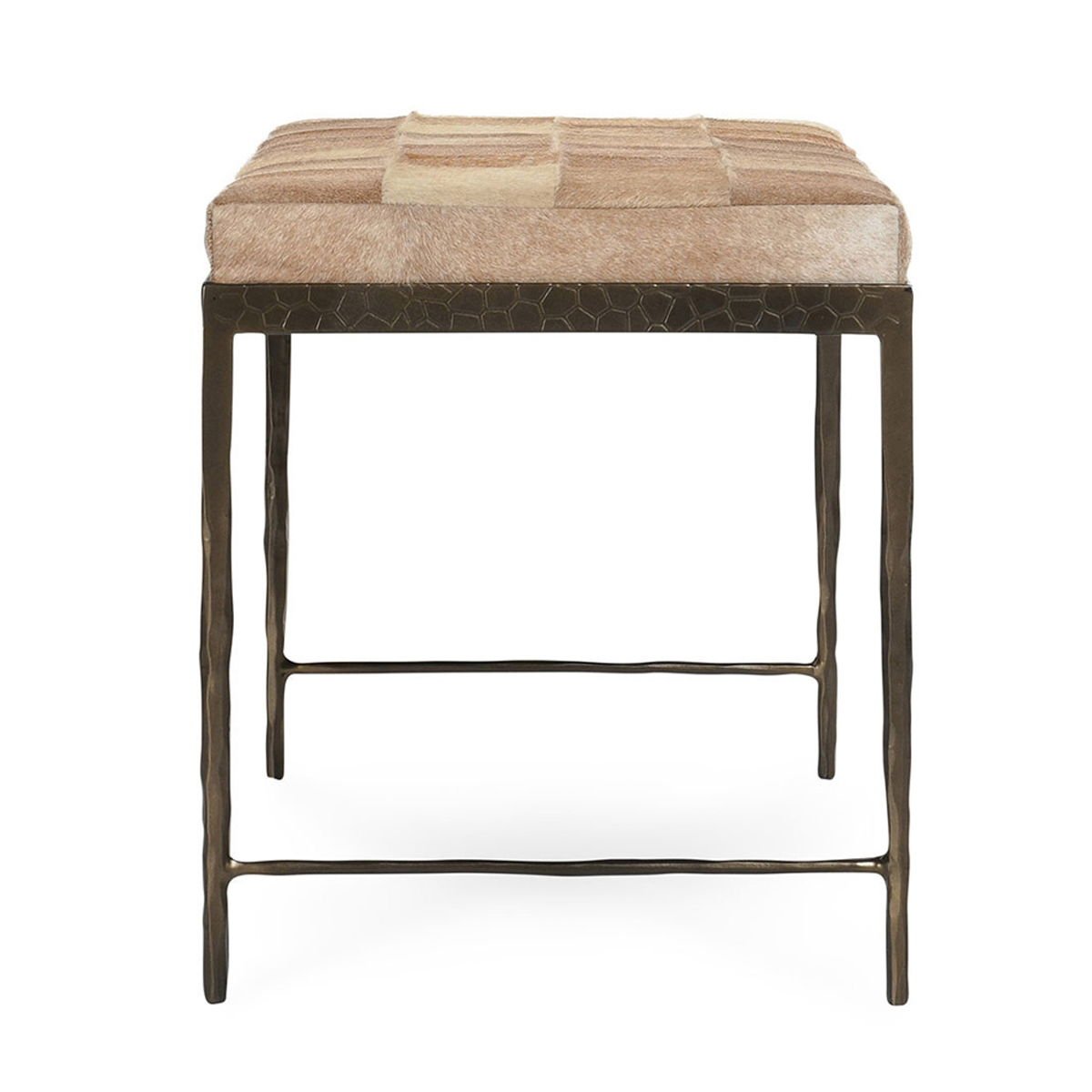 Achen - Hide Bench - Select Living Furniture - Upholstered Benches - Classic Home - 53002017 - Ivory - Achen - Hide Bench -